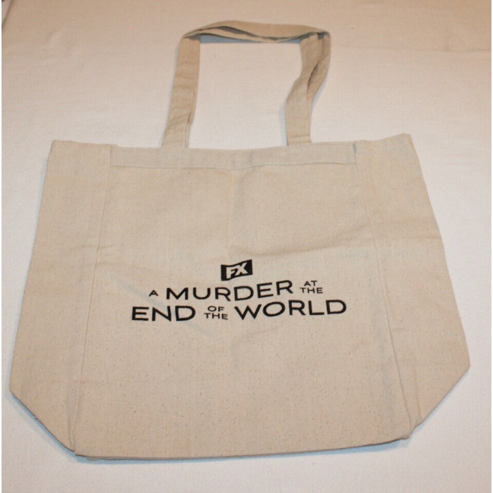 fx A Murder at the End of the World gift book bag tote swag give-away promo tan